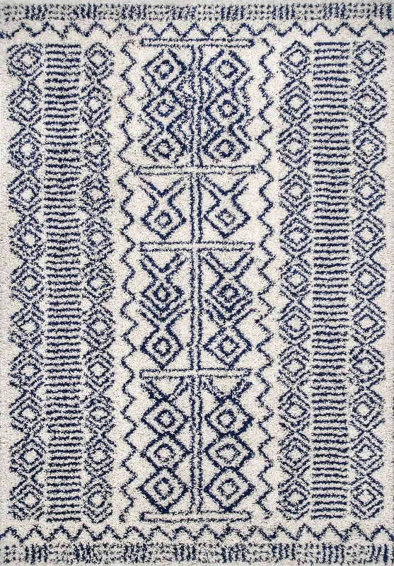 Moroccan Geometric Rug | Navy