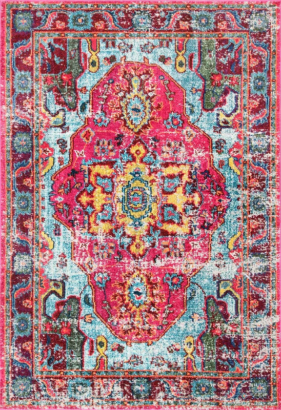 Mosaic Medallion Rug | Fuchsia