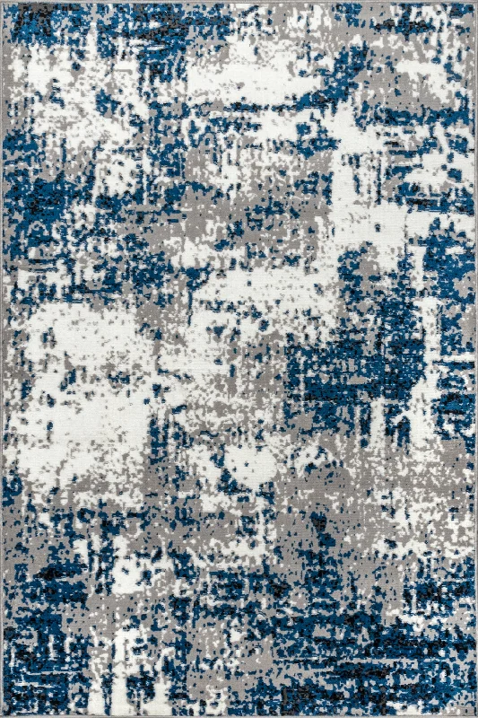 Nola Abstract Splatter Rug | Blue