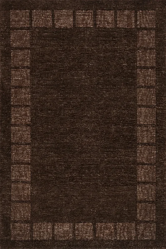 Petra High-Low Wool-Blend Rug | Truffle Brown