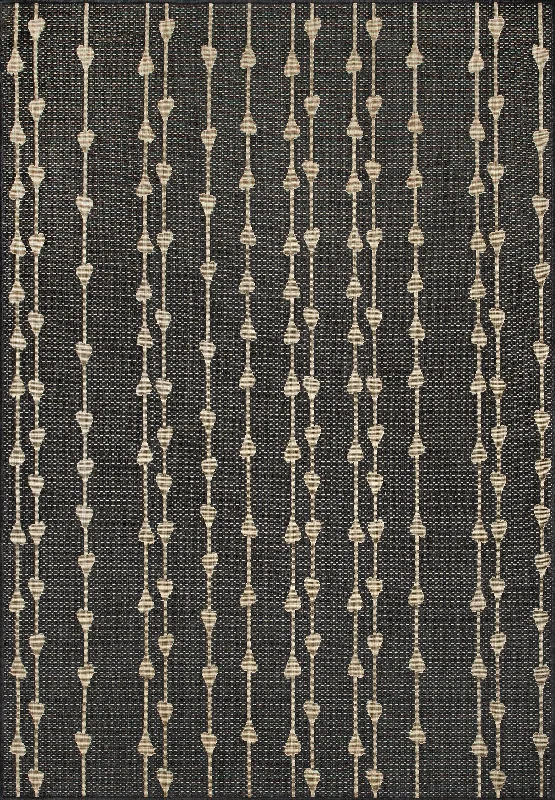 Raindrop Cascade Indoor/Outdoor Rug | Charcoal