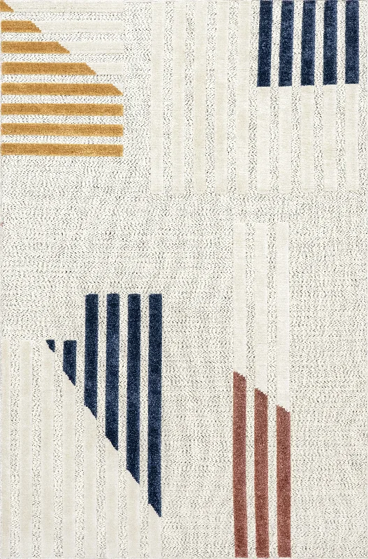 Reesa Geometric Indoor/Outdoor Rug | Blue Multicolor