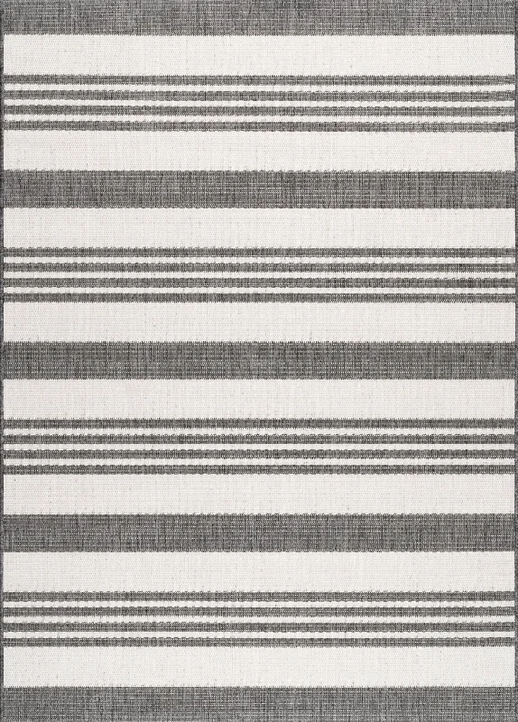 Regency Stripes Indoor/Outdoor Rug | Light Grey