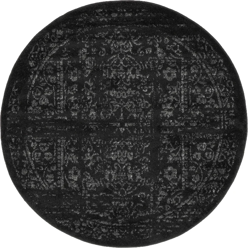 Ring Around The Rosette Rug | Black