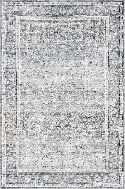 Shannon Spill Proof Washable Rug | Grey