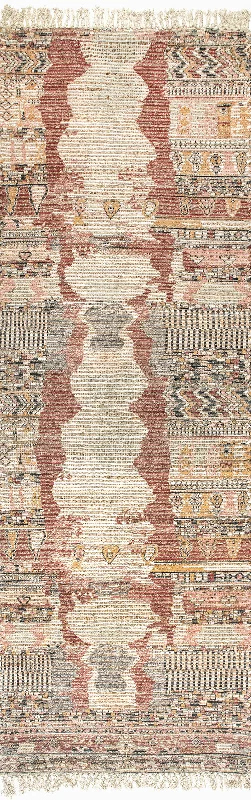 Southwestern Abstract Fringed Rug | Multicolor