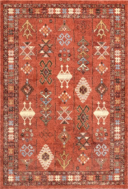 Southwestern Symbols Rug | Orange