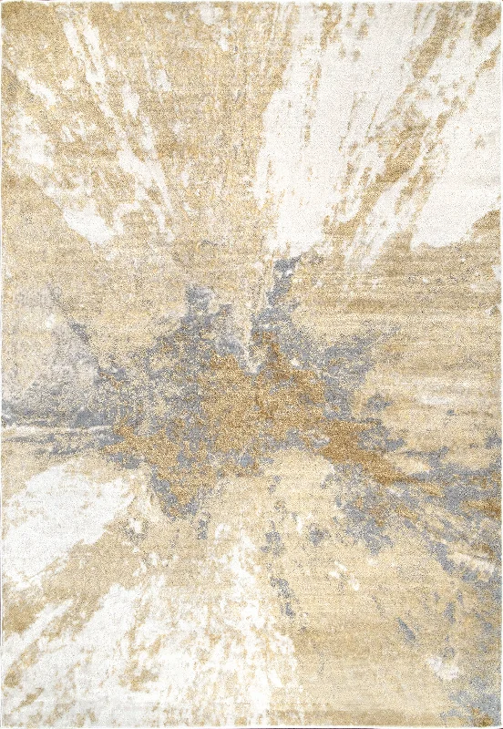 Splatter Abstract Rug | Gold