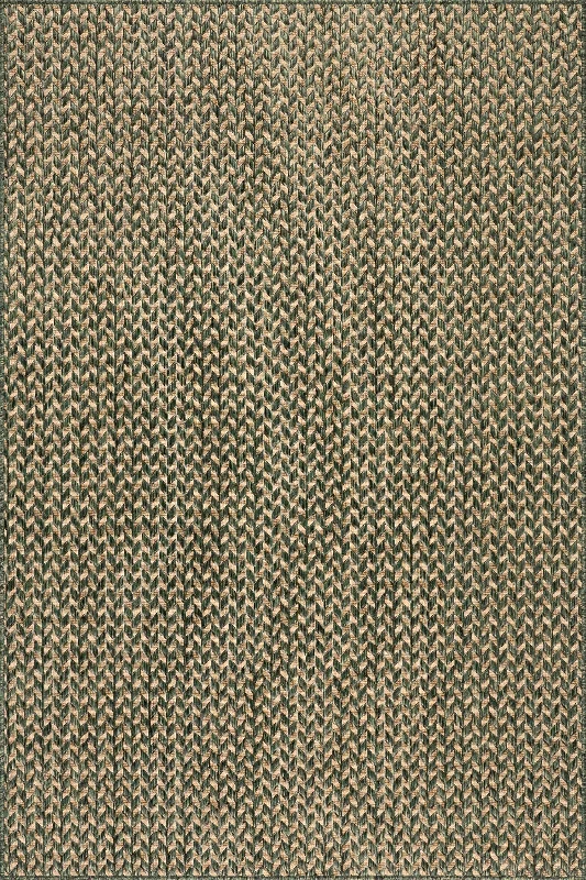 Taraji Herringbone Indoor/Outdoor Rug | Green