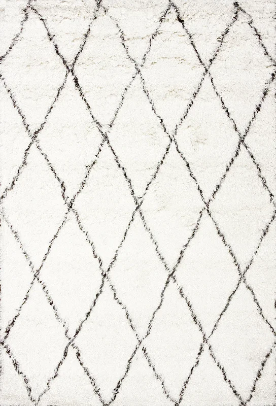 Wool Moroccan Shag Rug | Ivory