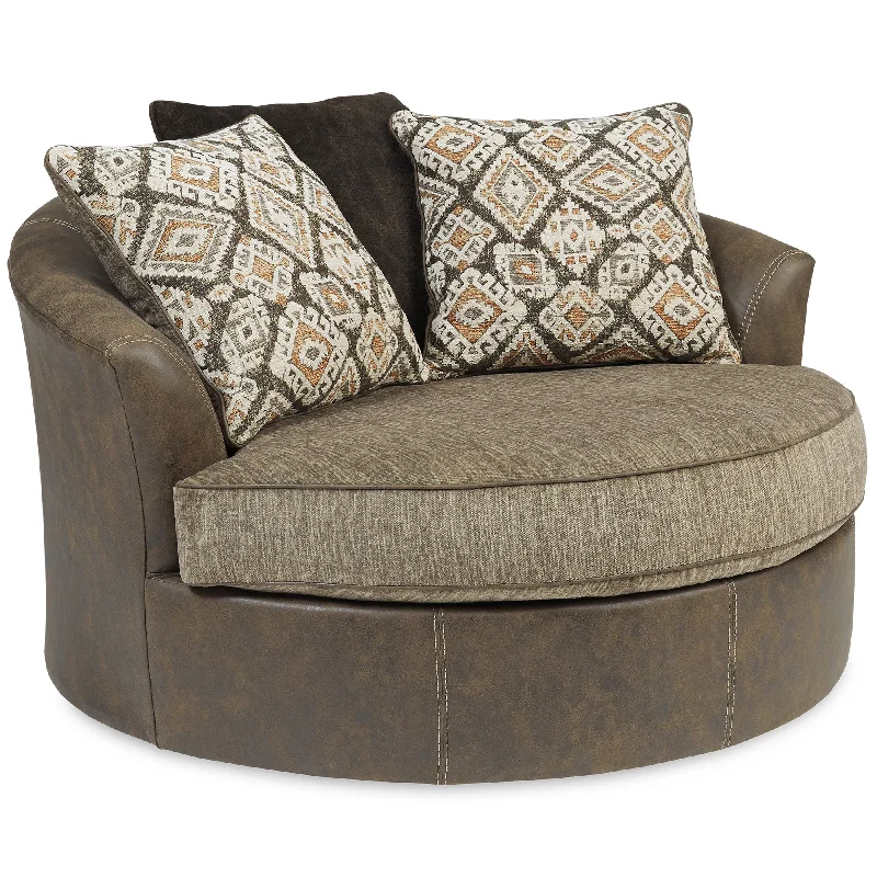 Abalone Oversized Swivel Accent Chair