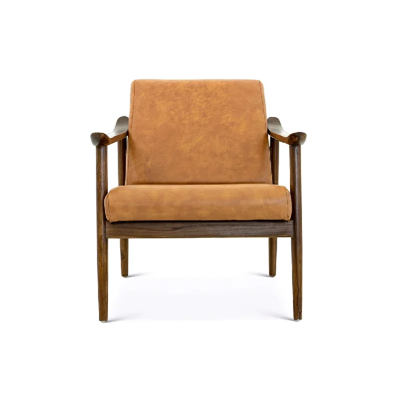 Brandon Tan Leather Lounge Chair