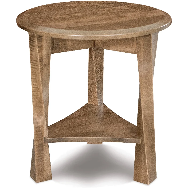 QW Amish Lexington Arc Round End Table