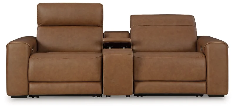 Magic Man 2-Piece Power Reclining Sectional Loveseat with Console