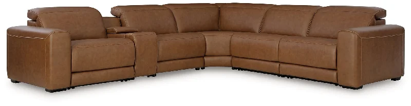 Magic Man 6-Piece Power Reclining Sectional with Console