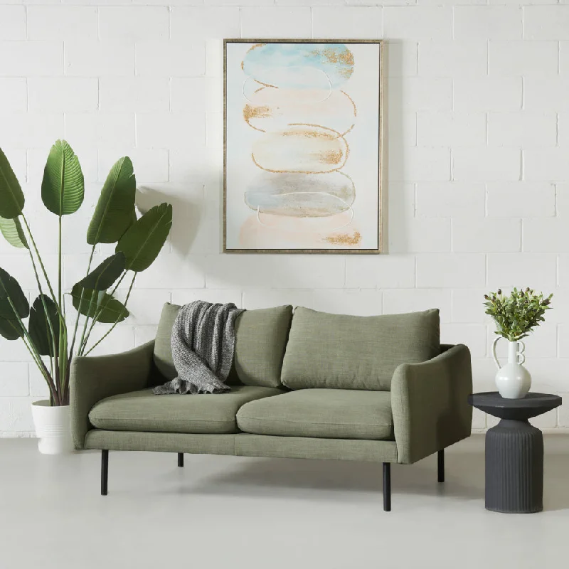 MAPLETON - Green Fabric 2-Seater Sofa