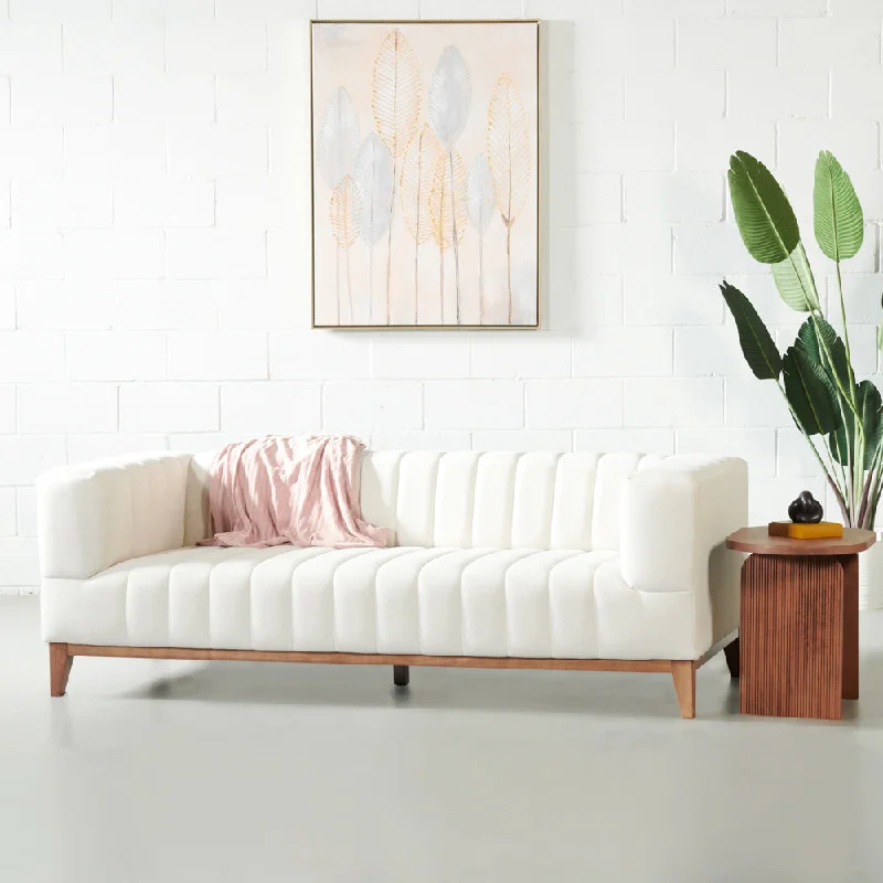 MELINA - Cream Fabric Sofa