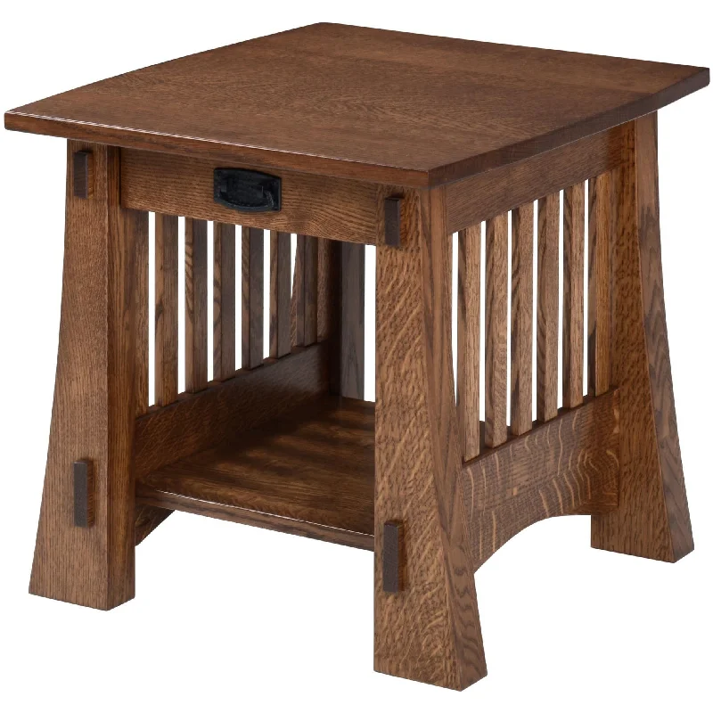 QW Amish Craftsman Mission End Table w/ Drawer