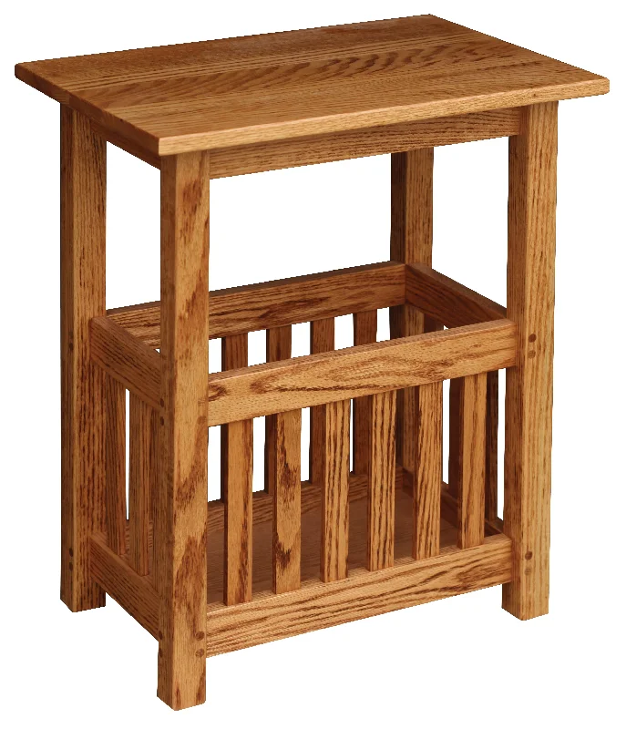 QW Amish Mission Magazine Stand End Table