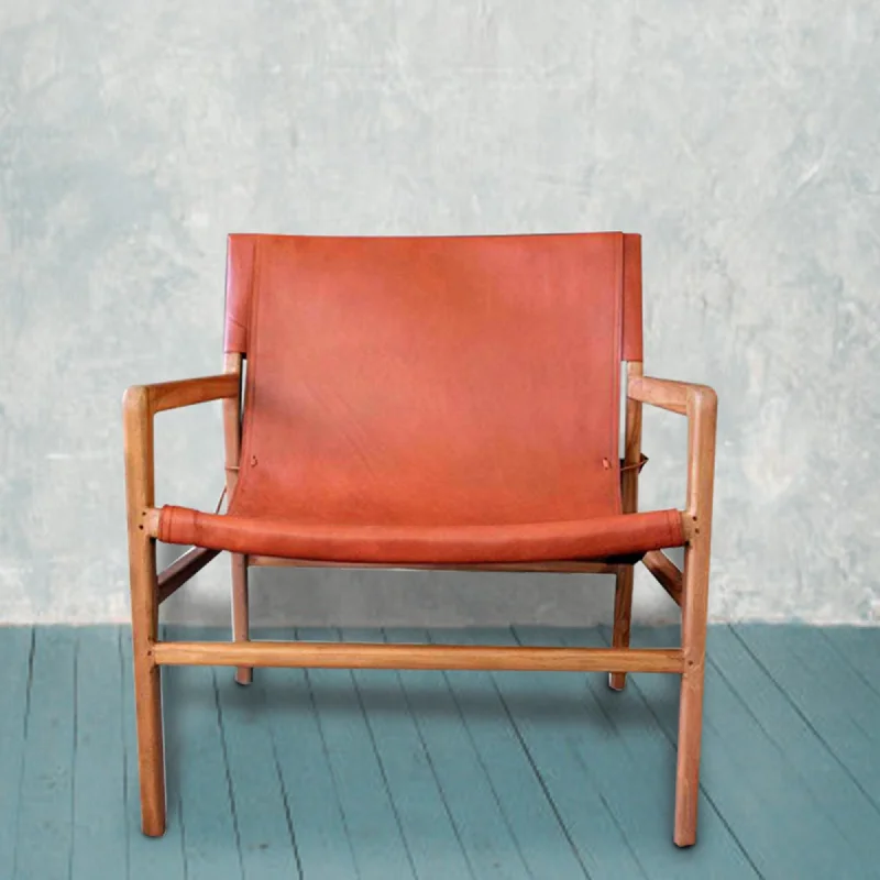 Lyon Leather Sling Arm Chair