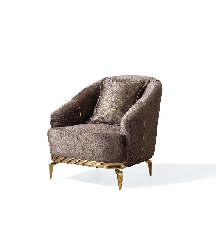 Santana Coffee Velvet Chair