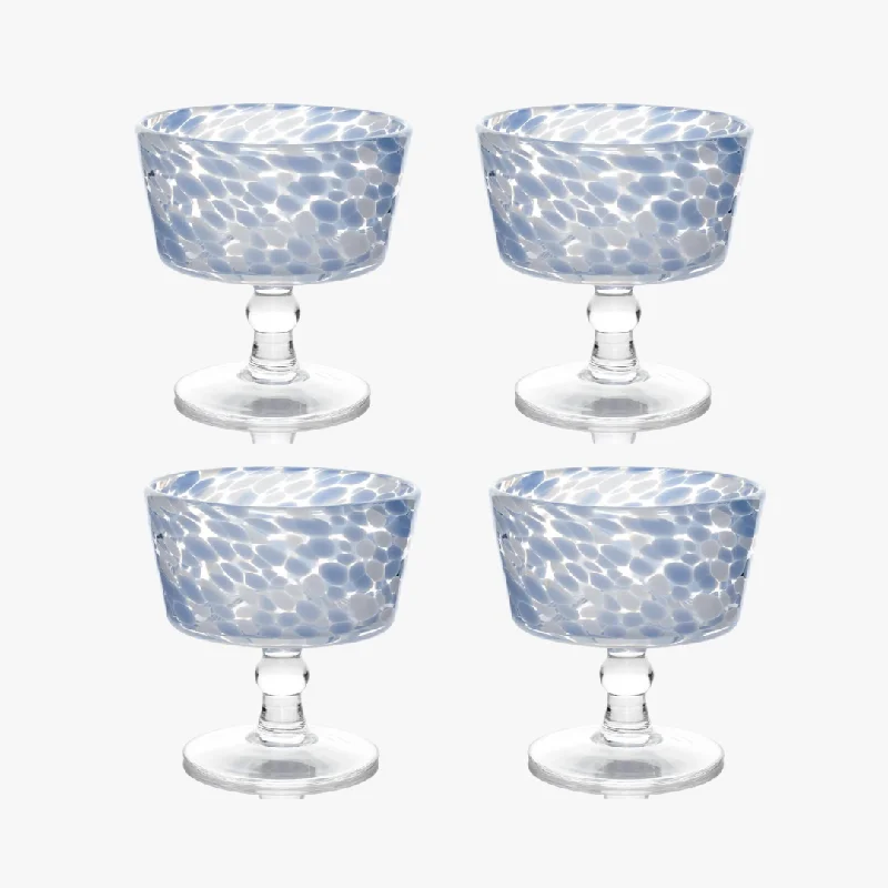 Torcello Blue Spotted Coupe Glass Set