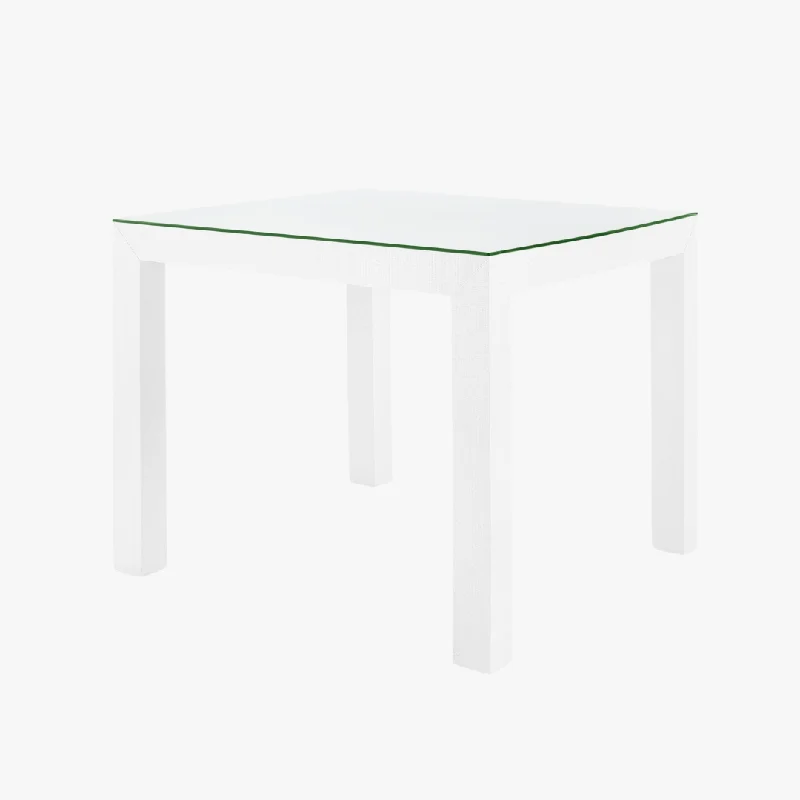 Parsons White Grasscloth Game Table