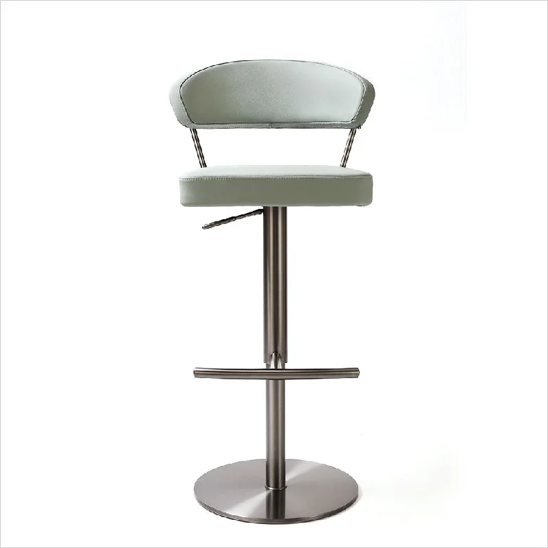 Abrazo Barstool - Grey-Blue w/ Gun Metal