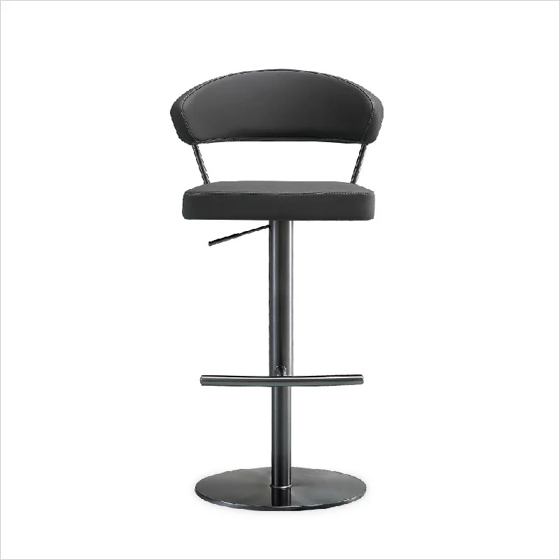 Abrazo Barstool - Grey w/ Gun Metal