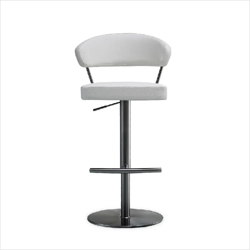 Abrazo Barstool - White w/ Gun Metal