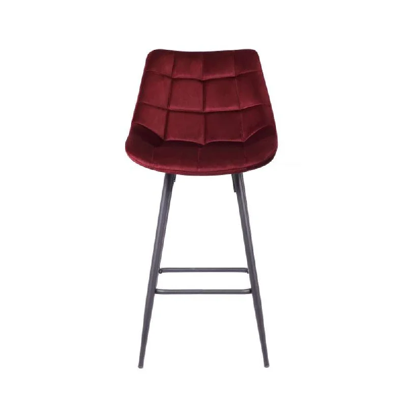 Mia Fabric Bar Stool Burgundy