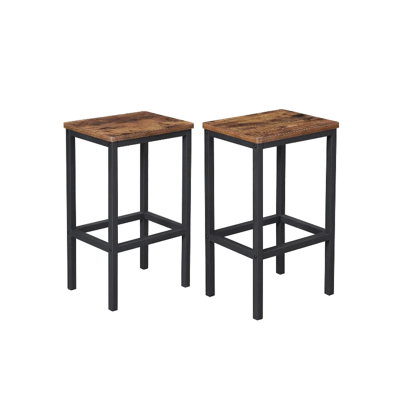 Set of 2 Industrial Bar Stools