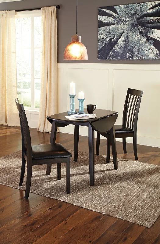 Hammis - Round Dining Drop Leaf Table Set