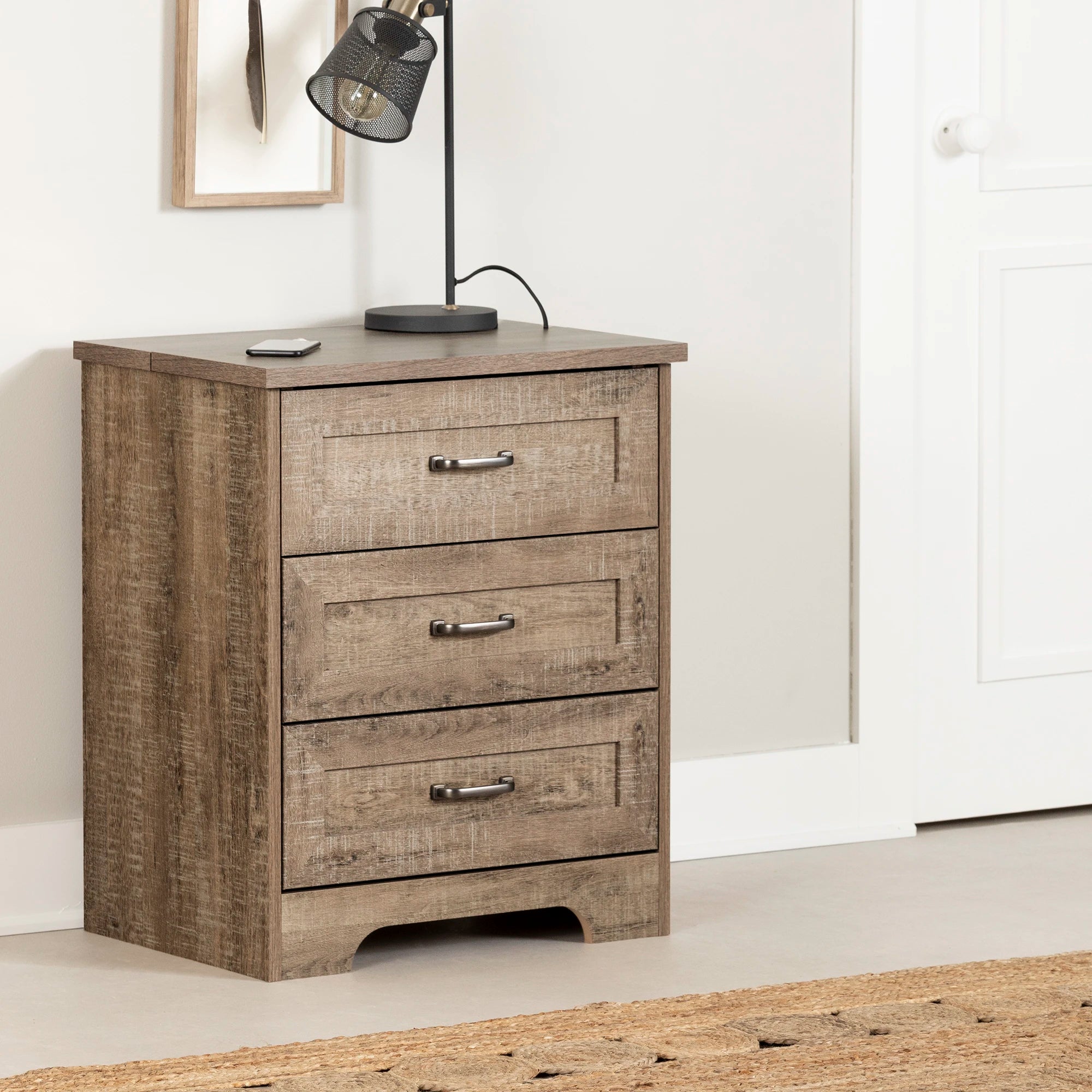 2-Drawer End Table with Movable Surface - Harma