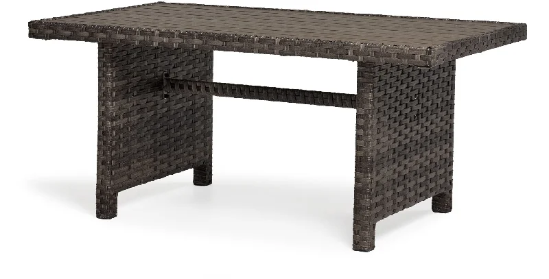 Acadia Outdoor Dining Table - Grey, Beige