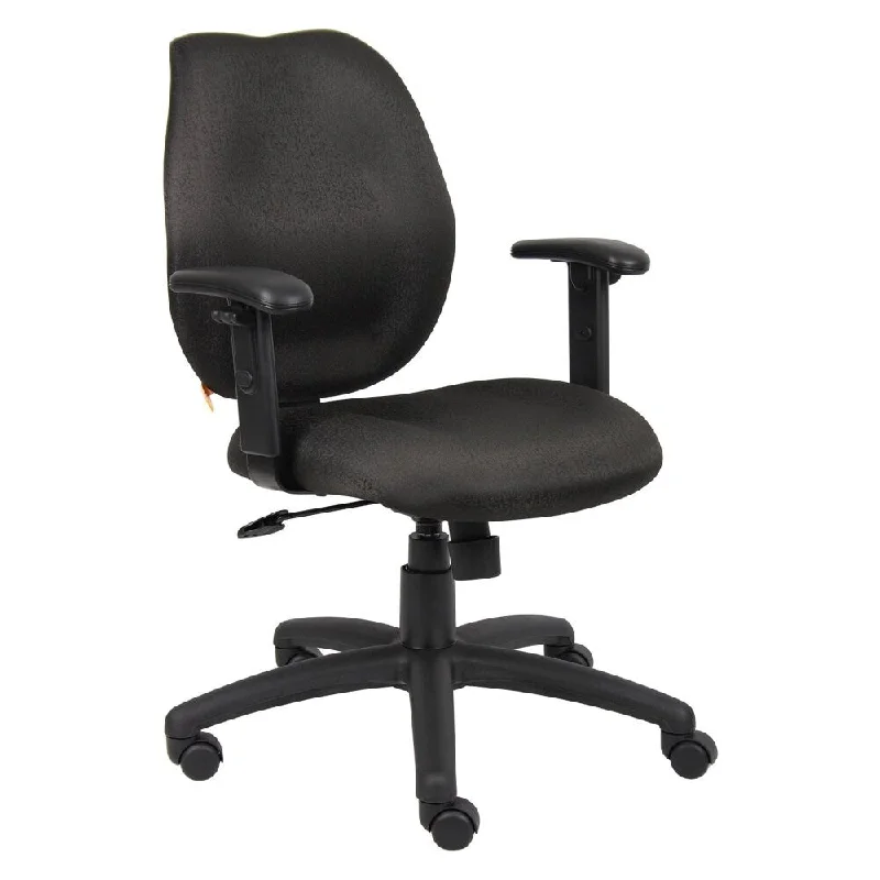 Black Task Chair W/ Adjustable Arms