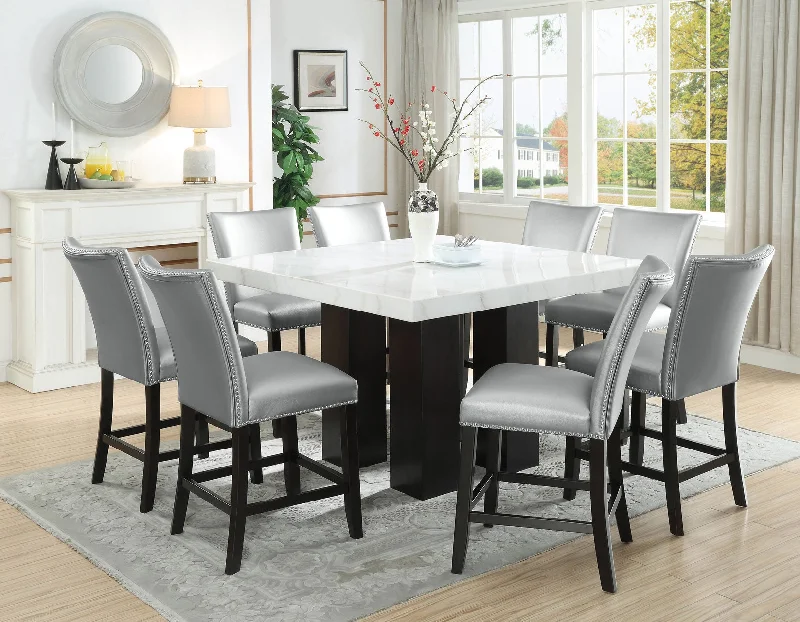 Camila Marble 5-Piece Counter Dining Group(Table & 4 Counter Chairs)