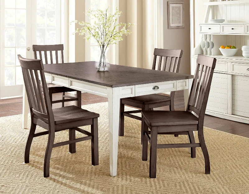 Cayla 5 Piece Two-Tone(Table & 4 Side Chairs)