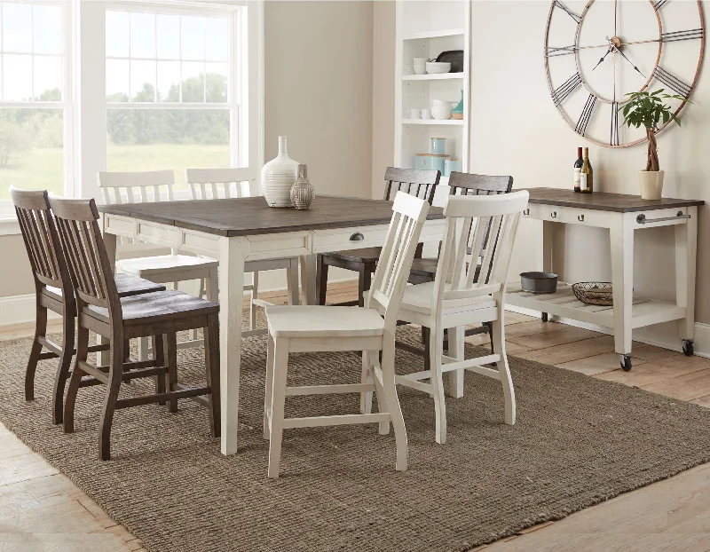 Cayla 7 Piece Counter Dining Set(Table & 6 Chairs)