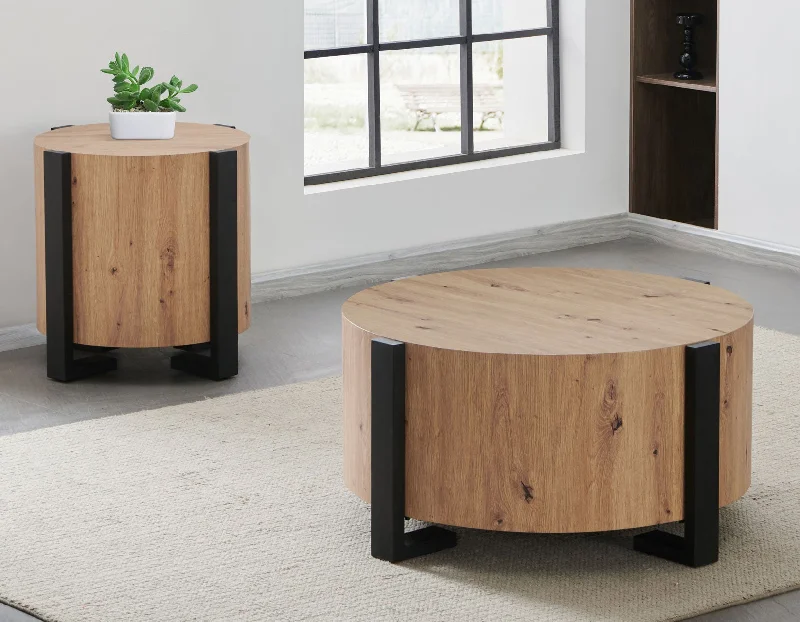 Darcie 3-PIece Faux-Wood Table Set