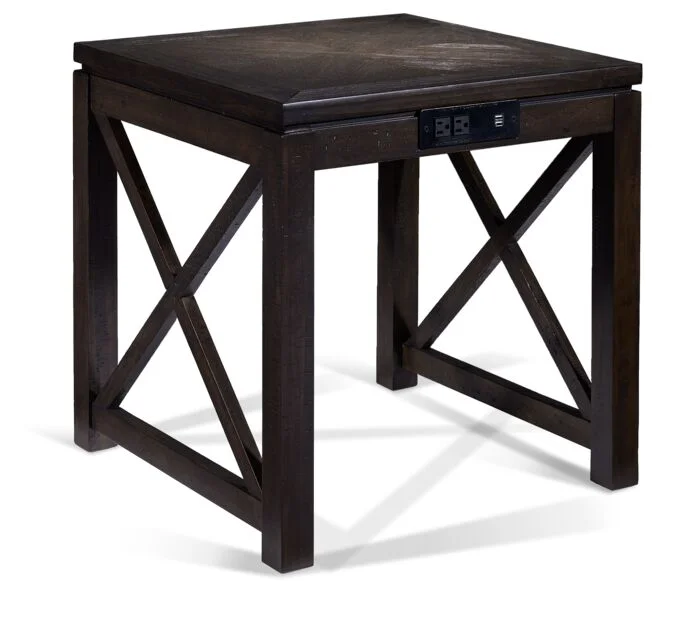 Diamond 24" End Table - Walnut