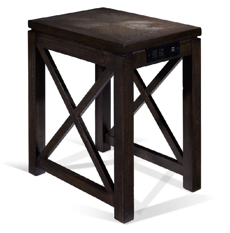 Diamond 16" Side Table - Walnut