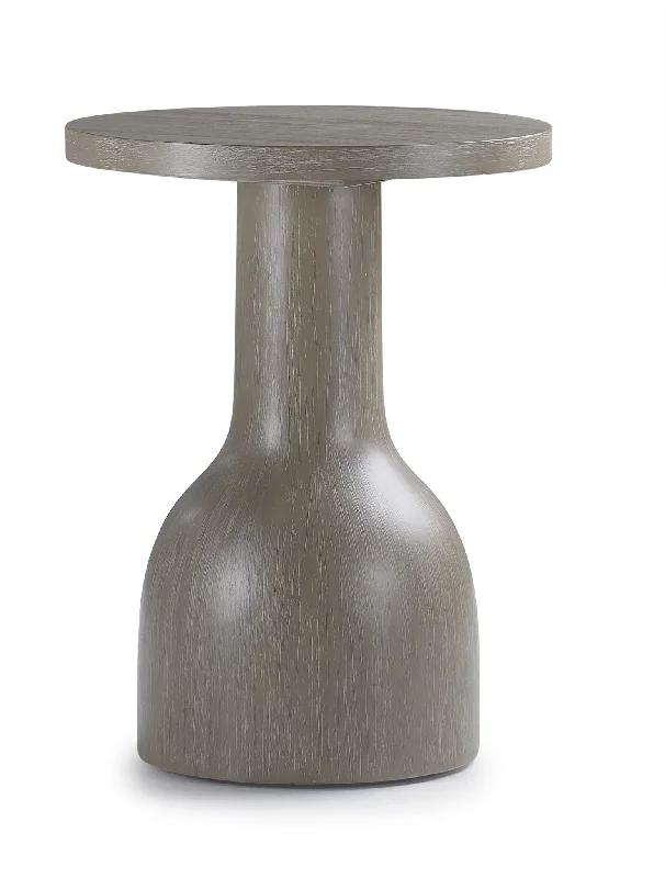 Fresh Perspective Turin 20" Round End Table - Grey