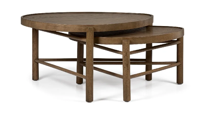 Hadleigh 37" Nesting Coffee -Table Honey Brown Finish