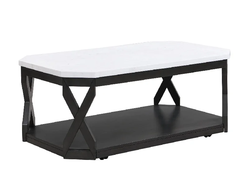 Hadyn Coffee Table - Marble & Dark Grey