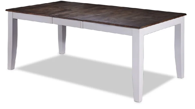 Kona Extendable Dining Table - White and Grey-Brown