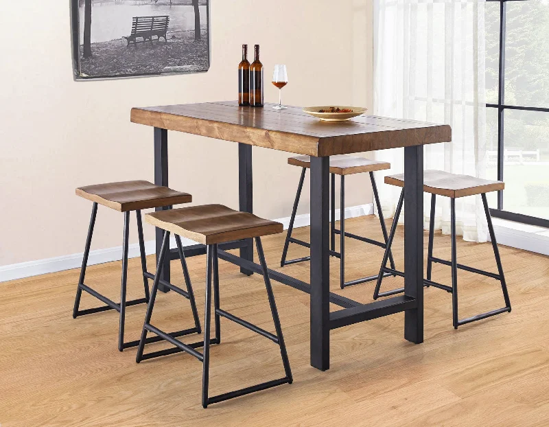 Landon 5 Piece Counter Set(Counter Table & 4 Counter Stools)