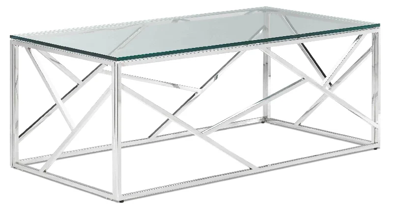 Lexie Coffee Table - Stainless Steel