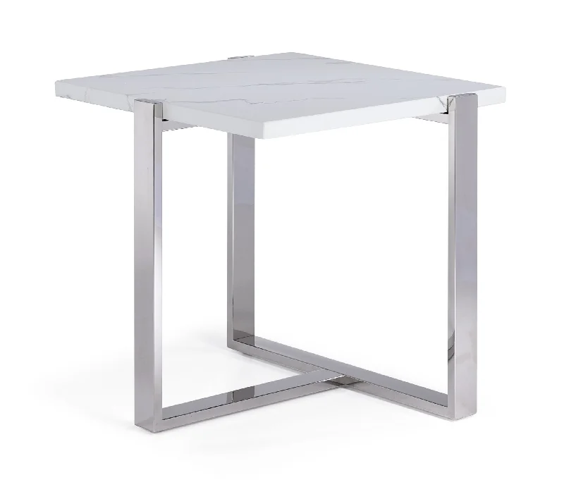 Memphis End Table - White