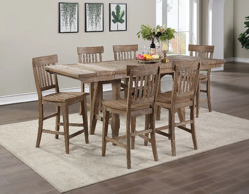 Riverdale 7-Piece Counter Set(Counter Table , 6 Side Chairs)